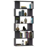 NNEVL Book Cabinet/Room Divider Grey 80x24x192 cm Chipboard