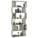 NNEVL Book Cabinet/Room Divider Concrete Grey 80x24x192 cm Chipboard
