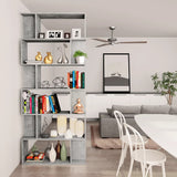 NNEVL Book Cabinet/Room Divider Concrete Grey 80x24x192 cm Chipboard