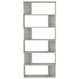 NNEVL Book Cabinet/Room Divider Concrete Grey 80x24x192 cm Chipboard