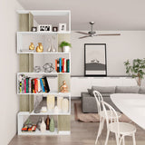NNEVL Book Cabinet/Room Divider White and Sonoma Oak 80x24x192 cm Engineered Wood