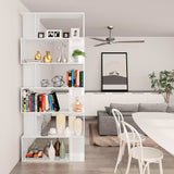 NNEVL Book Cabinet/Room Divider High Gloss White 80x24x192 cm Chipboard