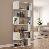 NNEVL Book Cabinet/Room Divider High Gloss White 80x24x192 cm Chipboard