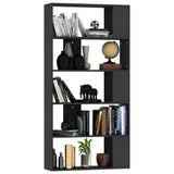 NNEVL Book Cabinet/Room Divider Black 80x24x159 cm Chipboard