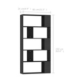NNEVL Book Cabinet/Room Divider Black 80x24x159 cm Chipboard