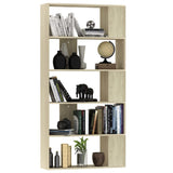 NNEVL Book Cabinet/Room Divider Sonoma Oak 80x24x159 cm Chipboard