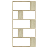 NNEVL Book Cabinet/Room Divider Sonoma Oak 80x24x159 cm Chipboard