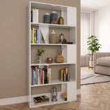 NNEVL Book Cabinet/Room Divider High Gloss White 80x24x159cm Chipboard