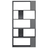 NNEVL Book Cabinet/Room Divider High Gloss Grey 80x24x159 cm Chipboard