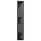 NNEVL Book Cabinet/Room Divider High Gloss Grey 80x24x159 cm Chipboard