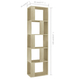 NNEVL Book Cabinet/Room Divider Sonoma Oak 45x24x159 cm Chipboard