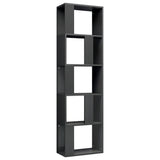 NNEVL Book Cabinet/Room Divider High Gloss Grey 45x24x159 cm Chipboard