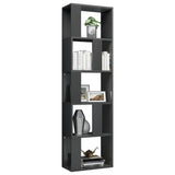 NNEVL Book Cabinet/Room Divider High Gloss Grey 45x24x159 cm Chipboard