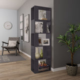 NNEVL Book Cabinet/Room Divider High Gloss Grey 45x24x159 cm Chipboard