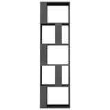 NNEVL Book Cabinet/Room Divider High Gloss Grey 45x24x159 cm Chipboard
