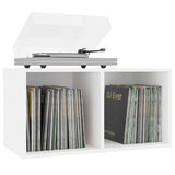 NNEVL Vinyl Storage Box White 71x34x36 cm Chipboard