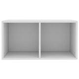NNEVL Vinyl Storage Box White 71x34x36 cm Chipboard