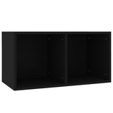 NNEVL Vinyl Storage Box Black 71x34x36 cm Chipboard