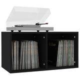 NNEVL Vinyl Storage Box Black 71x34x36 cm Chipboard