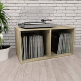 NNEVL Vinyl Storage Box Sonoma Oak 71x34x36 cm Chipboard