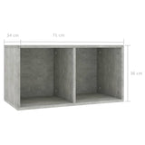 NNEVL Vinyl Storage Box Concrete Grey 71x34x36 cm Chipboard