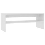 NNEVL Coffee Table White 100x40x40 cm Chipboard