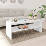 NNEVL Coffee Table White 100x40x40 cm Chipboard