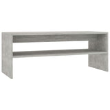 NNEVL Coffee Table Concrete Grey 100x40x40 cm Chipboard