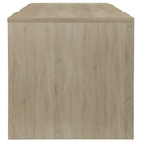 NNEVL Coffee Table White and Sonoma Oak 100x40x40 cm Chipboard