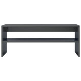 NNEVL Coffee Table High Gloss Grey 100x40x40 cm Chipboard