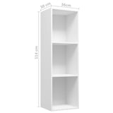 NNEVL Book Cabinet/TV Cabinet White 36x30x114 cm Chipboard