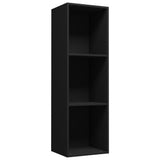 NNEVL Book Cabinet/TV Cabinet Black 36x30x114 cm Chipboard