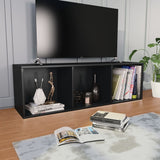 NNEVL Book Cabinet/TV Cabinet Black 36x30x114 cm Chipboard