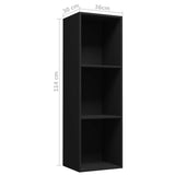 NNEVL Book Cabinet/TV Cabinet Black 36x30x114 cm Chipboard