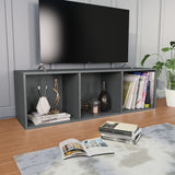 NNEVL Book Cabinet/TV Cabinet Grey 36x30x114 cm Chipboard