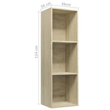 NNEVL Book Cabinet/TV Cabinet Sonoma Oak 36x30x114 cm Chipboard