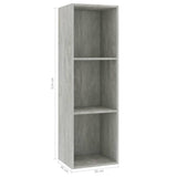 NNEVL Book Cabinet/TV Cabinet Concrete Grey 36x30x114 cm Engineered Wood