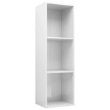 NNEVL Book Cabinet/TV Cabinet High Gloss White 36x30x114 cm Chipboard