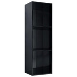 NNEVL Book Cabinet/TV Cabinet High Gloss Black 36x30x114 cm Chipboard