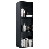 NNEVL Book Cabinet/TV Cabinet High Gloss Black 36x30x114 cm Chipboard