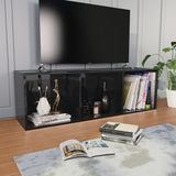 NNEVL Book Cabinet/TV Cabinet High Gloss Black 36x30x114 cm Chipboard