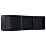 NNEVL Book Cabinet/TV Cabinet High Gloss Black 36x30x114 cm Chipboard