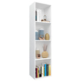 NNEVL Book Cabinet/TV Cabinet White 36x30x143 cm Engineered Wood