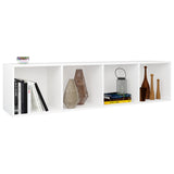 NNEVL Book Cabinet/TV Cabinet White 36x30x143 cm Engineered Wood