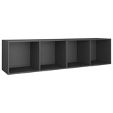 NNEVL Book Cabinet/TV Cabinet Grey 36x30x143 cm Chipboard