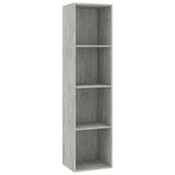 NNEVL Book Cabinet/TV Cabinet Concrete Grey 36x30x143 cm Engineered Wood