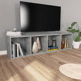 NNEVL Book Cabinet/TV Cabinet Concrete Grey 36x30x143 cm Engineered Wood