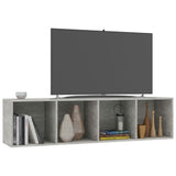 NNEVL Book Cabinet/TV Cabinet Concrete Grey 36x30x143 cm Engineered Wood