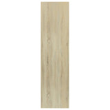 NNEVL Book Cabinet/TV Cabinet White and Sonoma Oak 36x30x143 cm Engineered Wood