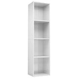 NNEVL Book Cabinet/TV Cabinet High Gloss White 36x30x143 cm Chipboard